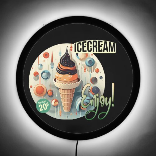 Retro Ice Cream LED Sign