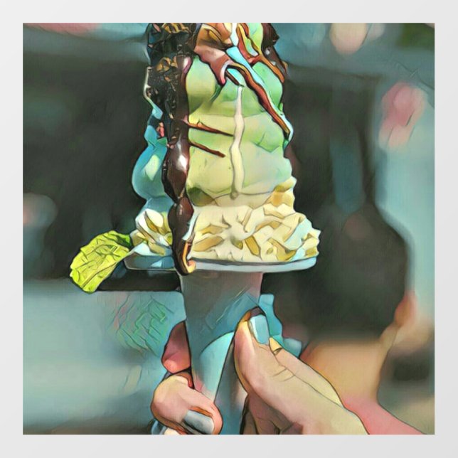 Retro ice cream popsicle wall decal  (Front)