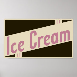 retro ice cream poster