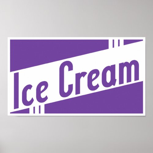 retro ice cream poster