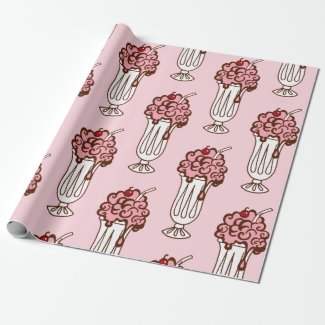 Retro Ice Cream Soda Wrapping Paper 