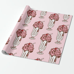 Retro Ice Cream Soda Wrapping Paper