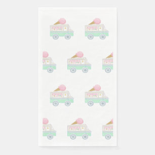 Retro Ice Cream Truck Party Paper Guest Towels