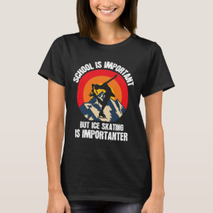 Retro Ice Skating Winter Sports Ski Skate Vintage T-Shirt