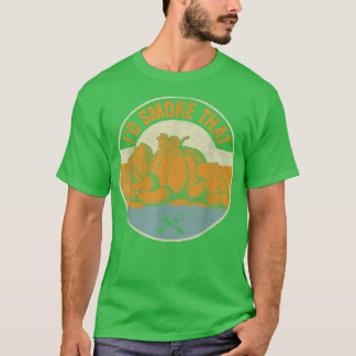 Retro I'd Smoke That Vegetarian Vegan Vegetables G T-Shirt