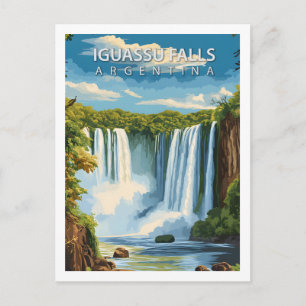 Retro Iguassu Falls Argentina South American Postcard