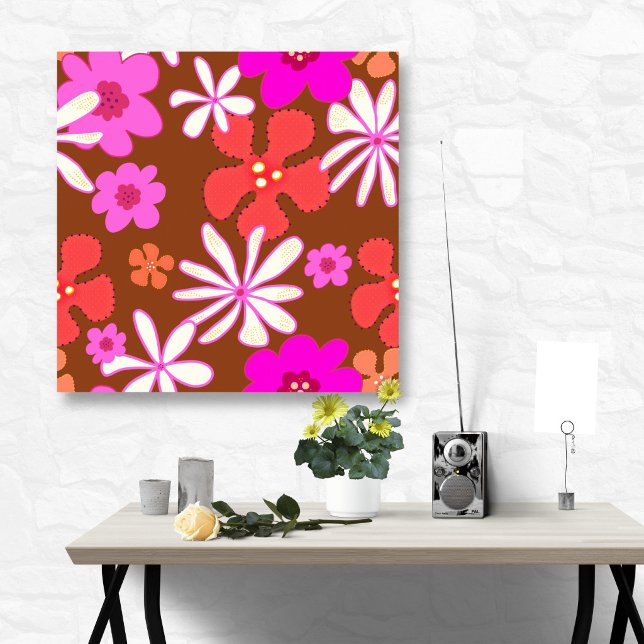 Retro Illustrated Floral Wall Art (Creator Uploaded)