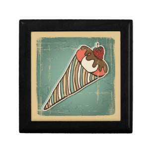 Retro Illustration of Ice Cream Keepsake Box