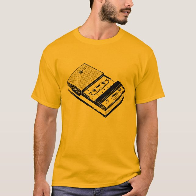 Retro Illustration Tape Recorder Tee (Front)