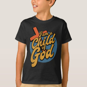 Retro Im Child Of God, Jesus Cross Christian Lover T-Shirt