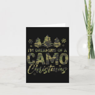 Retro I'm Dreaming Of A Camo Christmas Camouflage Card