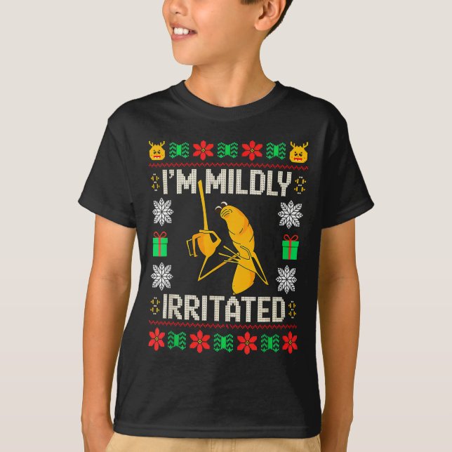Retro I'm Mildly Irritated Marcus The Worm Christm T-Shirt (Front)