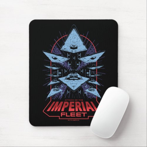 Retro Imperial Fleet Star Destroyer Badge Mouse Pad