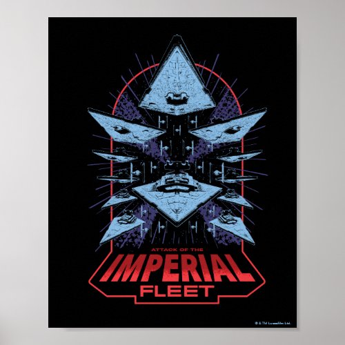Retro Imperial Fleet Star Destroyer Badge Poster