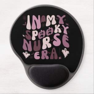 Retro In My Spooky Nurse Era Quote Halloween  Gel Mouse Pad