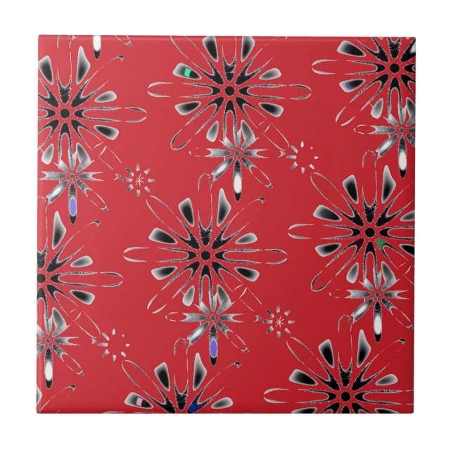 Retro in Red Ceramic Tile (Front)