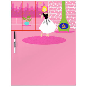 Retro In the Pink Dry Erase Board