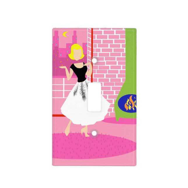 Retro In the Pink Light Switch Cover (Front)