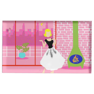 Retro In the Pink Table Card Holder