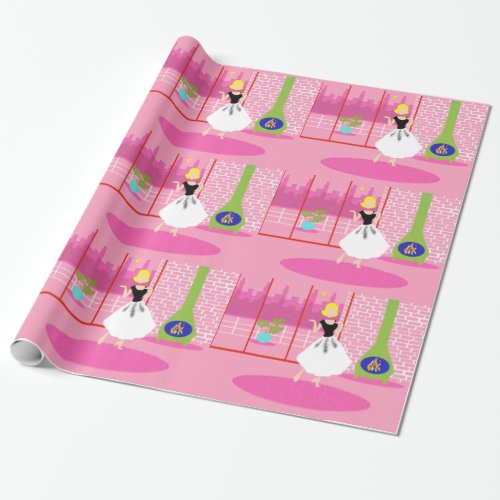 Retro In the Pink Wrapping Paper