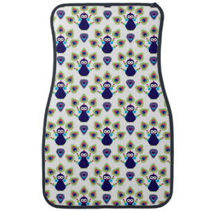 retro india exotic peacock car floor mat