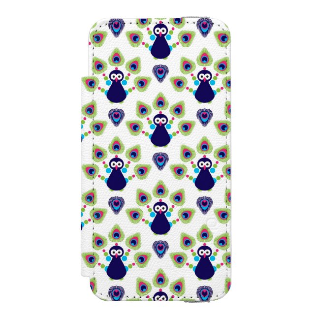 retro india exotic peacock incipio iPhone wallet case (Folio Front)