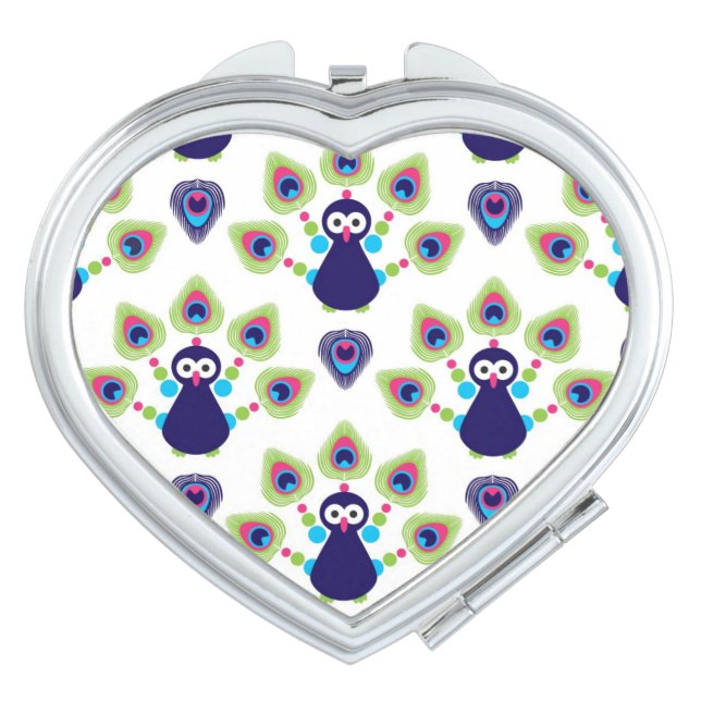 retro india exotic peacock mirror for makeup (Front)