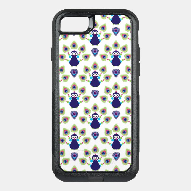 retro india exotic peacock otterbox iPhone case (Back)
