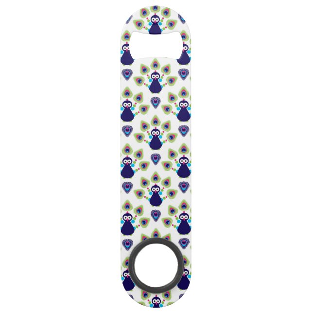 retro india exotic peacock speed bottle opener (Front)