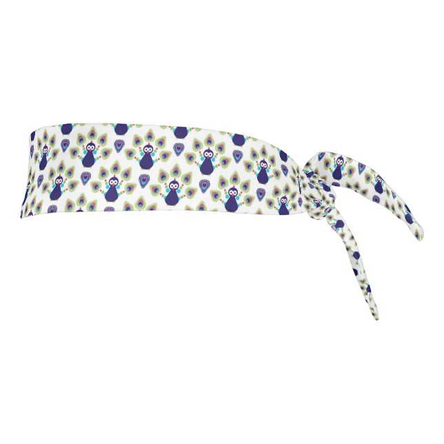 retro india exotic peacock tie headband (Rotate 90)