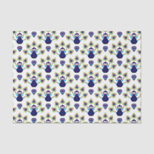 retro india exotic peacock tissue paper