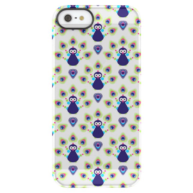 retro india exotic peacock uncommon iPhone case (Back)