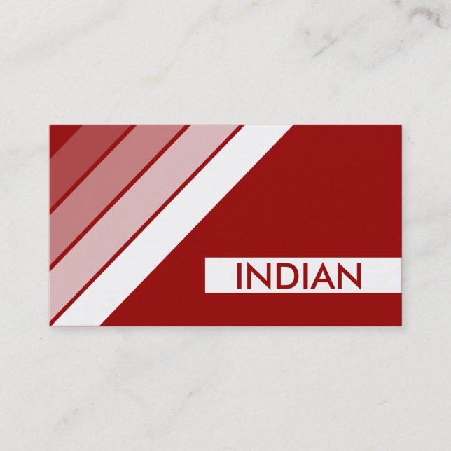 retro INDIAN food Business Card (Front)