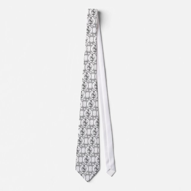 Retro Indian Head Television Test Pattern Neck Tie (Front)