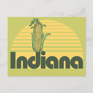 Retro Indiana Holiday Postcard