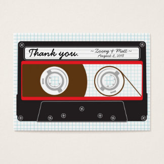 Retro Indie Mixtape Wedding Red, Black & White