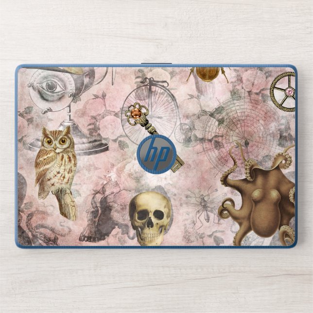 Retro Industrial Style HP Laptop Skin (Front)