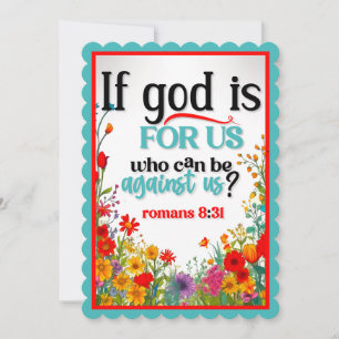 Retro Inspirational Floral Thank You Card
