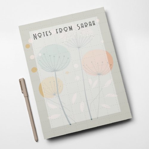 Retro_inspired abstract note pad