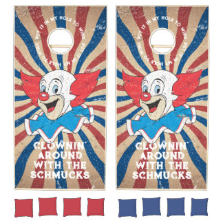 Retro Inspired Clownin' Around Cornhole Set