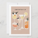 Retro-inspired cocktail party invitation