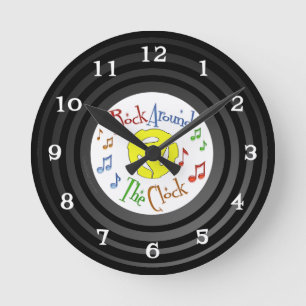 Retro Inspired Faux Vinyl Rock Around The Clock