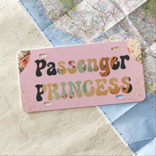 Retro Inspired Funny Passenger Princess License Plate