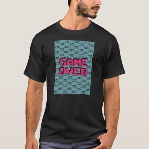 Retro_Inspired Game Over Text T_Shirt