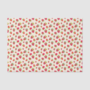 Retro-Inspired Hand-Illustrated Chic Strawberry Tissue Paper