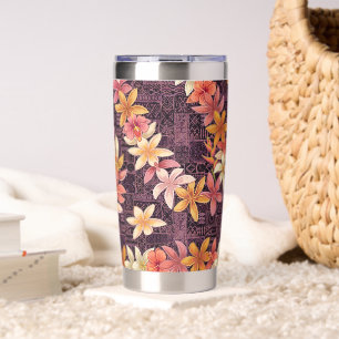 Retro Inspired Hawaiian Print pattern Insulated Tumbler