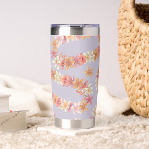 Retro Inspired Hawaiian Print pattern Insulated Tumbler