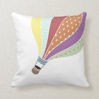 Retro Inspired Hot Air Balloon Pillow