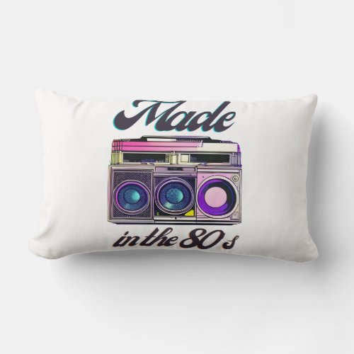 Retro_Inspired Made in the 80s Lumbar Pillow