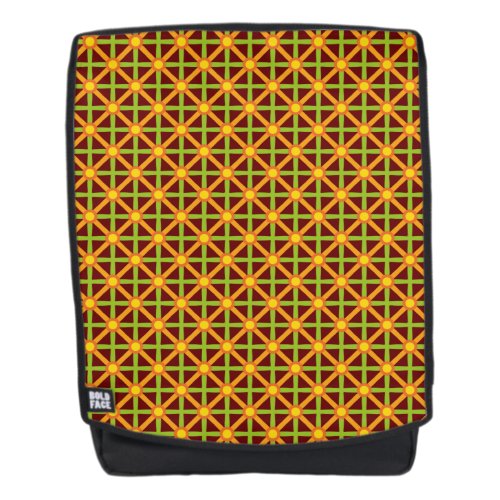 Retro Inspired Orange Green  Yellow Pattern Backpack